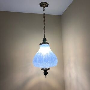 Iridescent Swag Glass Balloon Antique Vintage Retro Light
